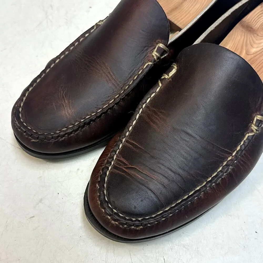 VGUC Oak Street Bootmakers Slip Moc Dark Brown Chromexcel Made in USA 11 D